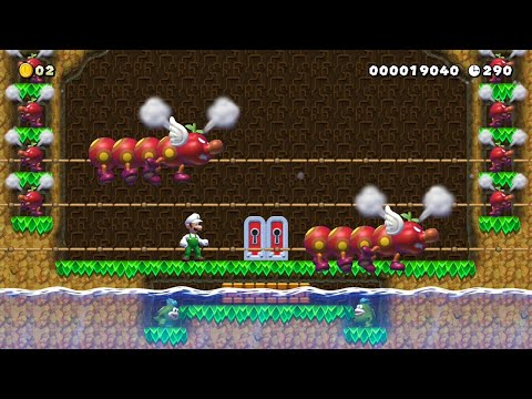 Super Mario Maker 2 - Wiggler Jungle Temple [Use Map] by Star ツ - No Commentary