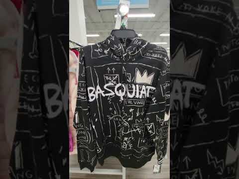 BASQUIAT ARTIST COLLECTOR BLACK AND WHITE HOODIE WITH CROWN - BUDGET SHOPPING $15.99 AT BURLINGTON