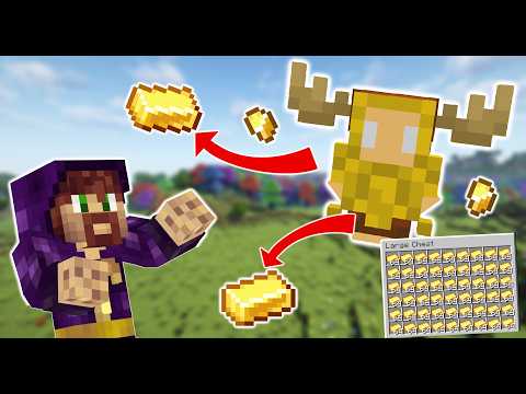 I made a BETTER Gold Farm in Minecraft Ars Nouveau with Create Mod!