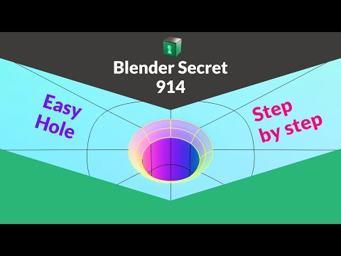 Easy hole modeling for beginners - Blender Secrets