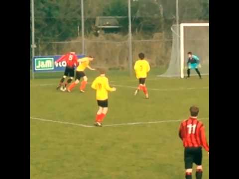 Doelpunt ASC A1 in de wedstrijd tegen V.V. Oegstgeest A1