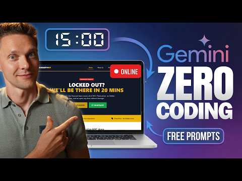 I Built a Live Website Using ONLY 3 Gemini Prompts!