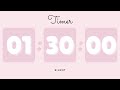 1 Hour 30 Minutes Silent Timer With Cute Ending Alarm Pastel Pink Timer