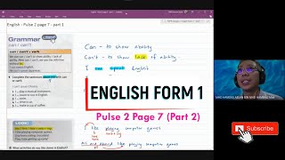 ENGLISH Form 1 - Pulse 2 Page 7 (part 2)