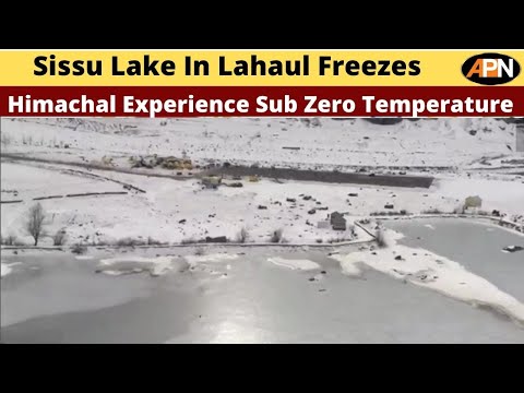 Sissu Lake In Lahaul Freezes Due To Sub Zero Temp- Himachal Pradesh