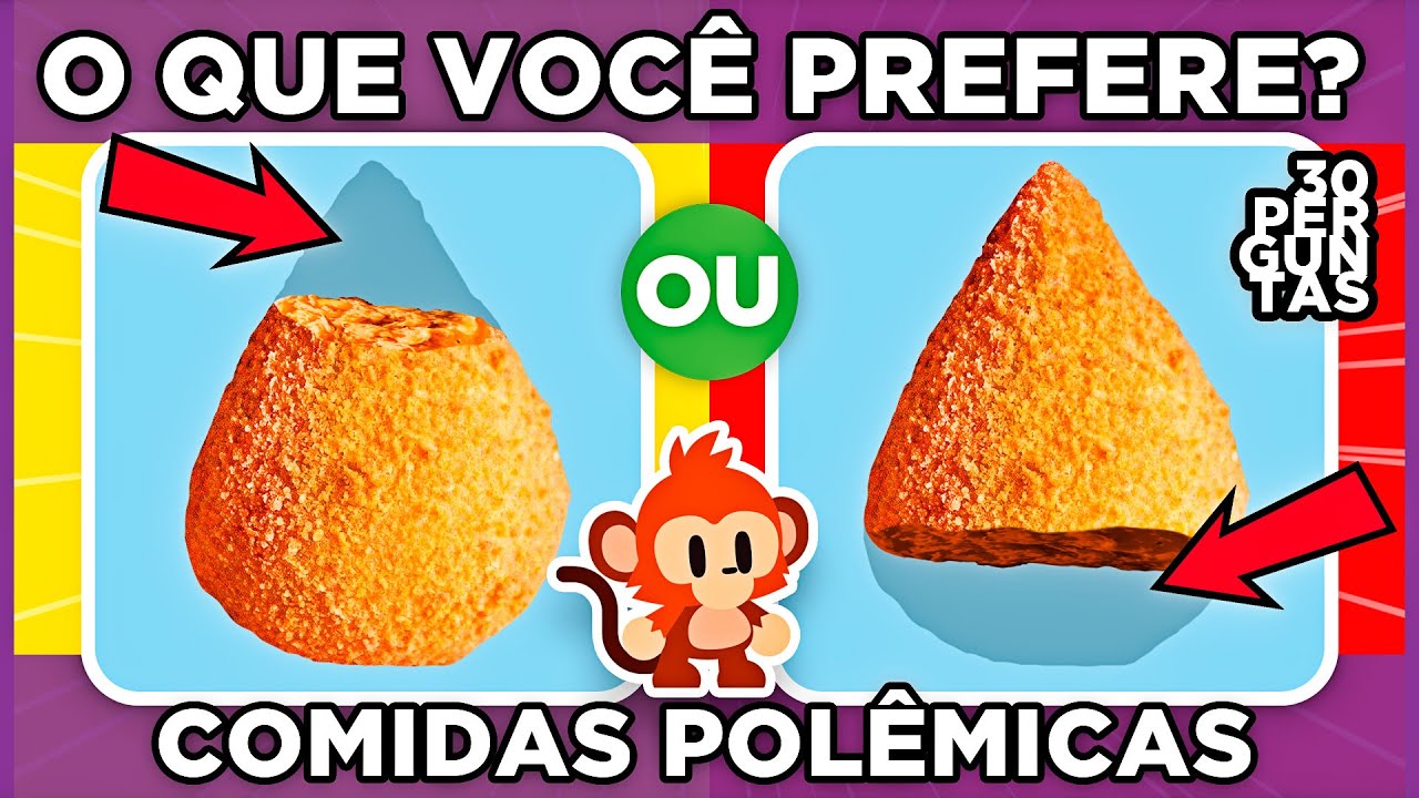 🔄 O QUE VOCÊ PREFERE? 🍗 COMER COXINHA POR CIMA OU POR BAIXO? | Edição Comidas Polêmicas