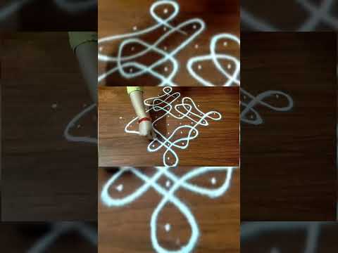 Easy sikku kolam#kambi kolam#beautiful neli kolam(9×1) dots.. #subscribe#shorts#
