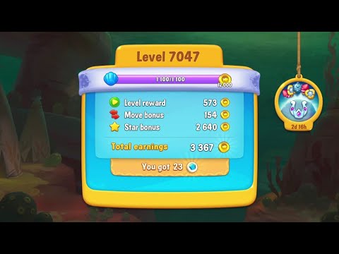 @Fishdom Win Strikes Level 7042 - 7047, Got 12K Coins