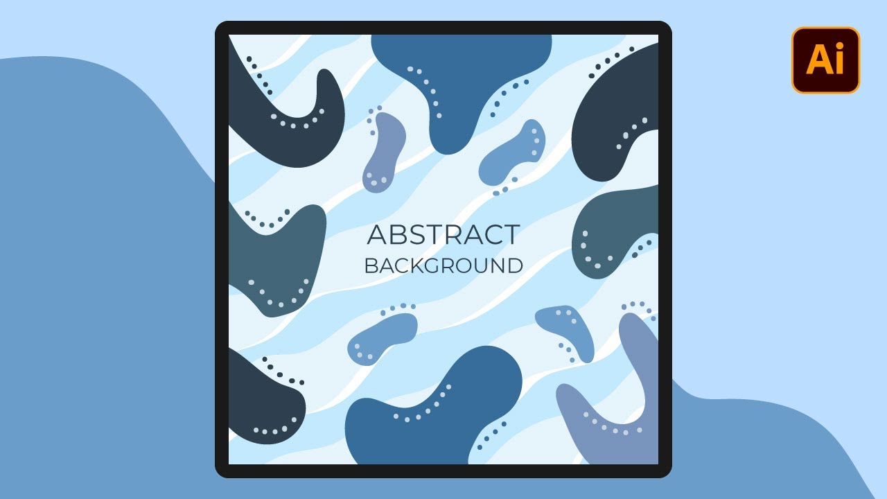 Fun Organic Shapes Abstract Background | Adobe Illustrator Tutorial