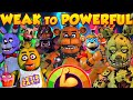 Five Nights At Freddy S Animatronics Weak To Powerful