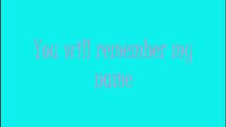 Remember My Name- Jasmine Villegas (With Lyrics)
