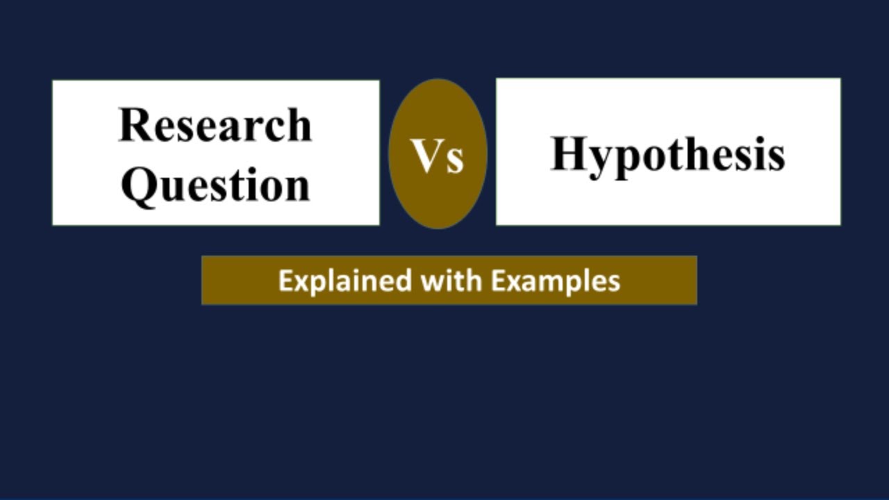 Difference between Research question and hypothesis || research question and hypothesis explained ||