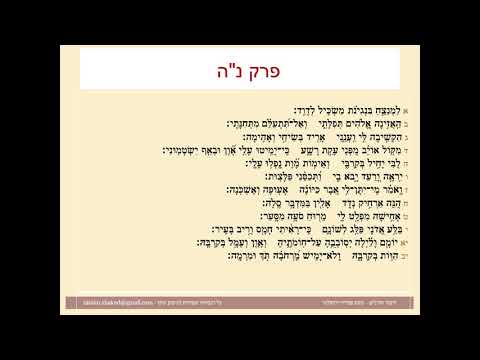 תהילים פרק נה, Psalm 55 נוסח ספרדי ירושלמי