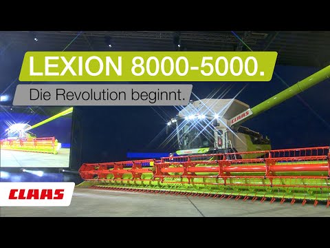 CLAAS LEXION 8000-5000 Mähdrescher. Vorstellung in Berlin.