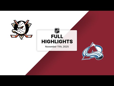 NHL Highlights | Ducks vs. Avalanche | November 11, 2025
