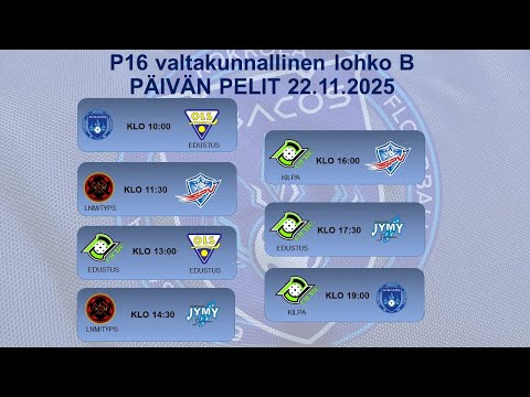 P16 Valtakunnallinen turnaus 22.11.2025 Kokkola