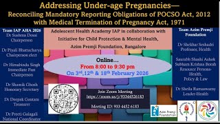 Addressing Under-age Pregnancies -  POCSO Act, 2012 with MTP Act, 1971