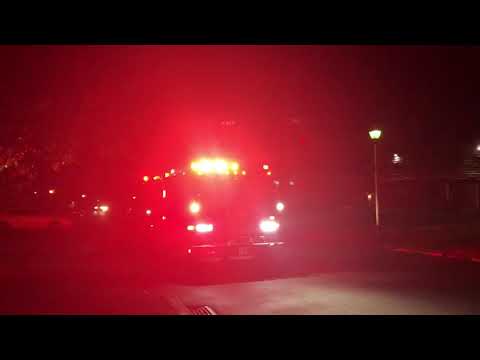 BCoFD Engine 7 Arriving On A Dumpster Fire