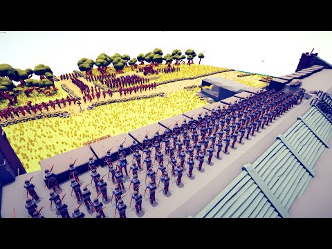 100x MEDIEVAL ARMY SIEGE ENEMY FORT - Totally Accurate Battle Simulator TABS