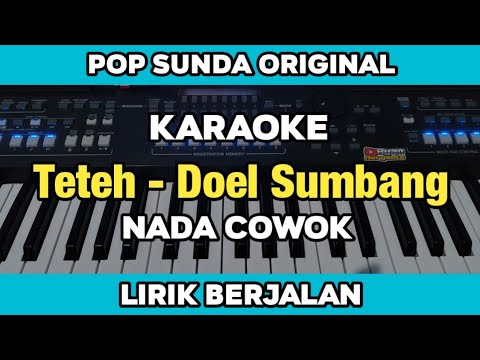 Karaoke - Teteh Doel Sumbang Nada Cowok Lirik Berjalan Kendang Rampak