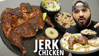 Jerk Chicken with Rice & Sauce | Halal Chef's Jerk Chicken