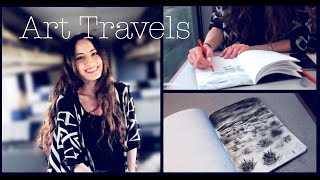 Sketchbook Travel Drawings | Train Shenanigans | Lena's Art Diary