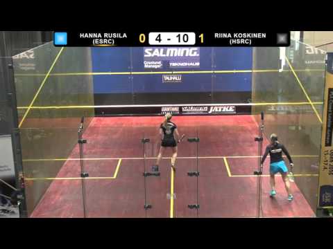 Salming Squash Open Riina Koskinen HSRC - Hanna Rusila ESRC