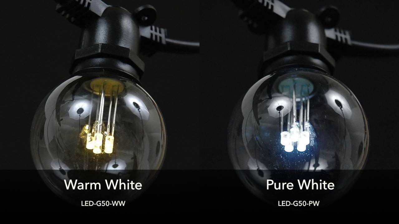 5 Pack Warm White LED G50 Globe Bulbs