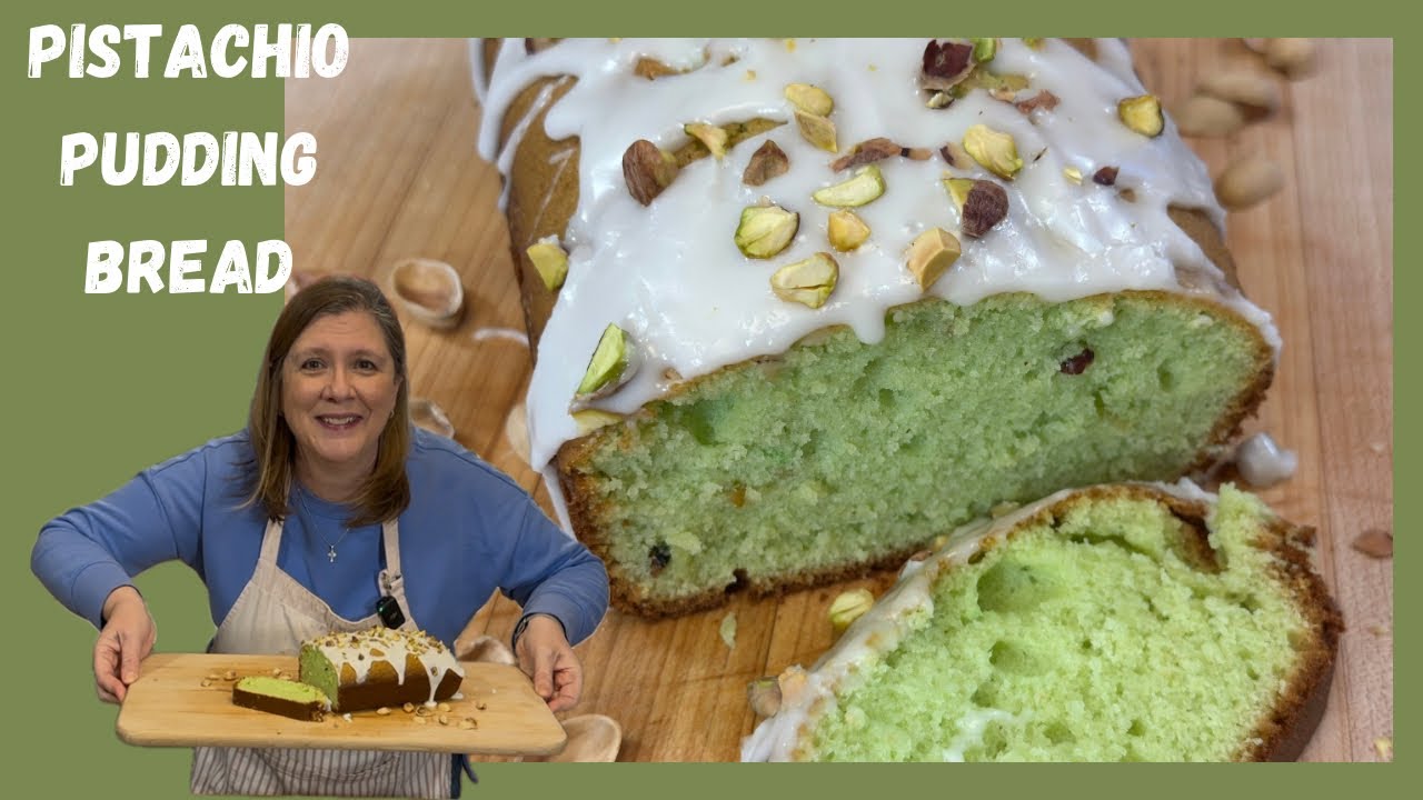 Pistachio Pudding Bread  #pistachio #quickbread #cookingchannel