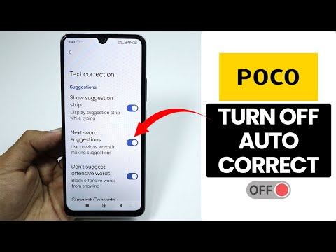 How to Turn OFF Auto Correct on Any Poco Phone