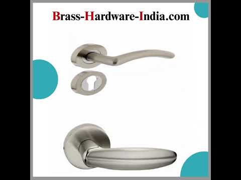 Zinc Mortise Door Handle on Square Rose Satin Nickle Finish