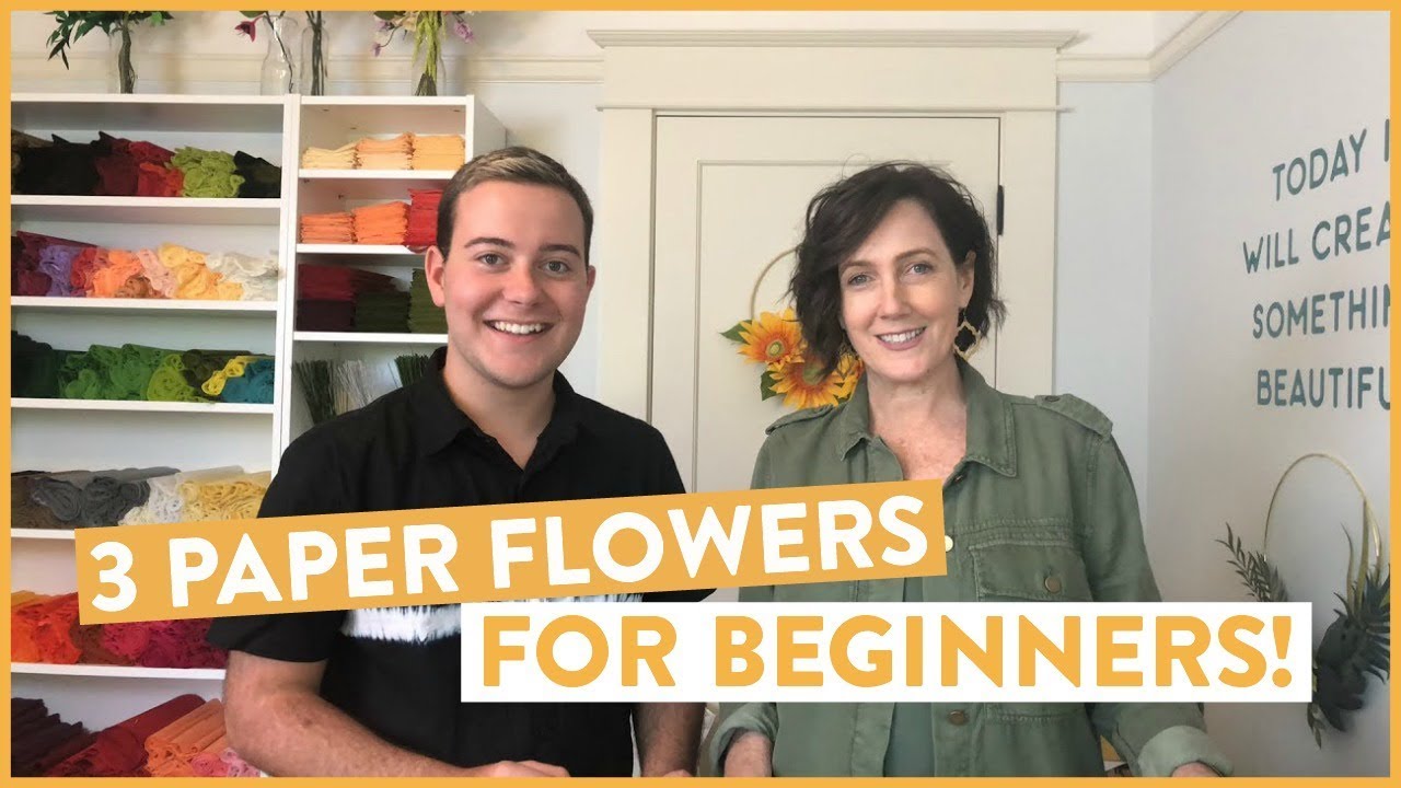 3 PAPER FLOWERS FOR BEGINNERS!
