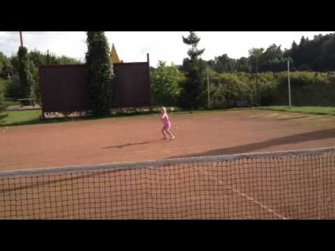 Tennis player 4 years old Ksenia Efremova