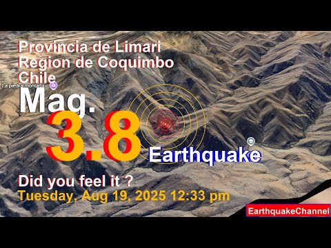 26 km Northeast of Monte Patria, Provincia de Limari, Region de Coquimbo, Chile Earthquake today n