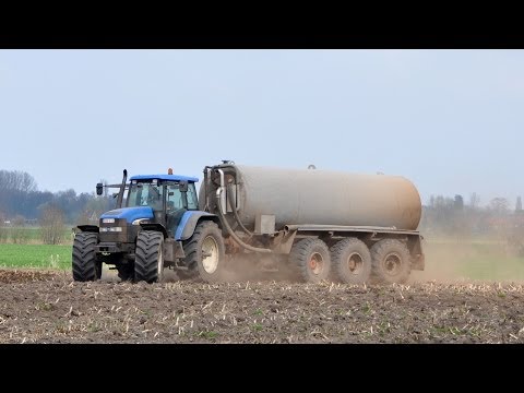 New Holland TM175 & mesttank 26m³ - Loonw. Dirk Neyt-Van Laere