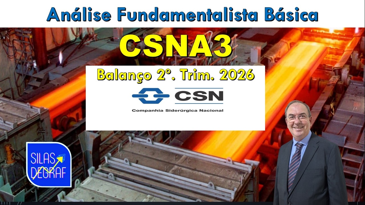 CSNA3 - CIA SIDERURGICA NACIONAL S/A - CSN. ANÁLISE FUNDAMENTALISTA BÁSICA. PROF. SILAS DEGRAF