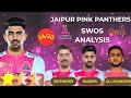 Jaipur Pink Panthers SWOS Analysis For Pro Kabaddi Season 12 Jaipur Strength Weakness For PKL 12