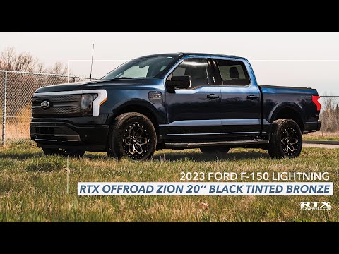 Zion Satin Black Tinted Bronze on 2023 Ford F-150 Lightning | RTX Wheels