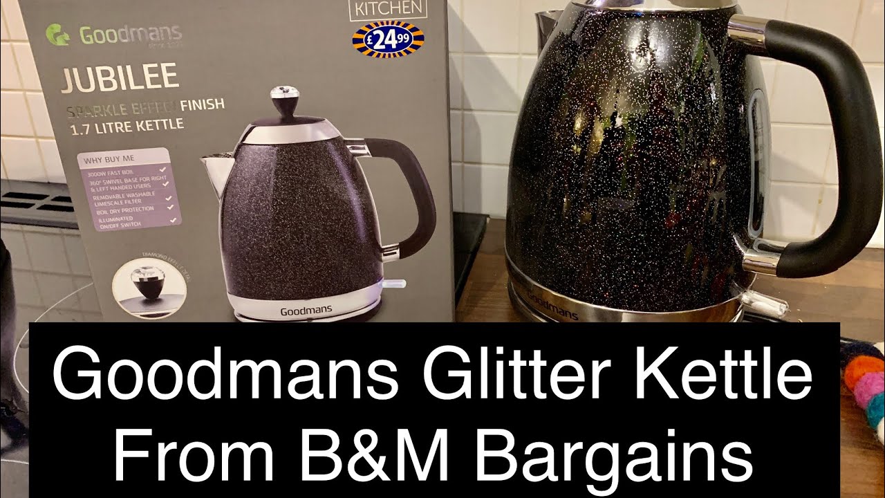 Watch video Goodmans Glitter Kettle From B&M Bargains, Unboxing Now Goodmans Glitter Kettle From B&M Bargains, Unboxing