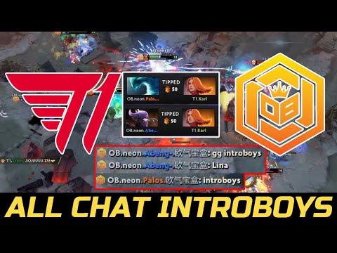T1 VS OB NEON GAME 3 - ALL CHAT INTROBOYS + TIPPING KARL DPC SEA 2022