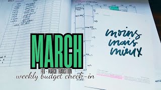 weekly budget check-in for Feb 22-28 (tracking and paycheck budget closeout)