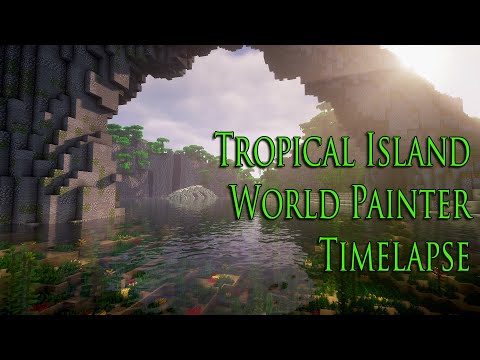 Geet Builds - Minecraft WorldPainter Tropical Island Timelapse