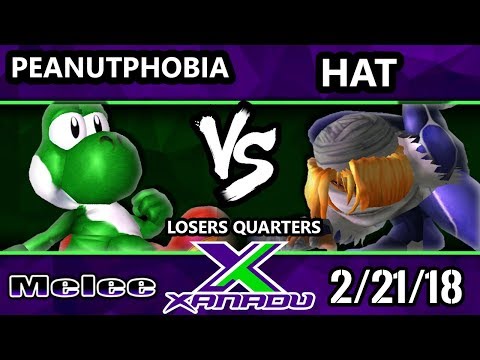 S@X 242 Melee - Peanutphobia (Yoshi) Vs. Hat (Sheik) - SSBM Losers Quarters - Smash Melee