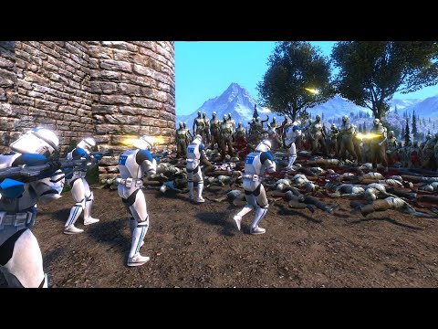 500 Clone Troopers VS 10000 zombies | UEBS | NPC battle