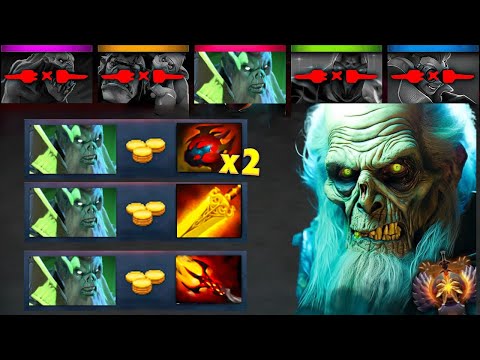 WTF 1v5 Raid Boss 🔥Necrophos 41Kills x2 Heart of Tarrasque + Radiance + Dagon Builds