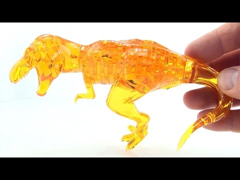 Crystal Amber Tyrannosaurus Rex 3D Jigsaw puzzle - T-Rex Dino Toy Puzzle - Dinosaur speed Build