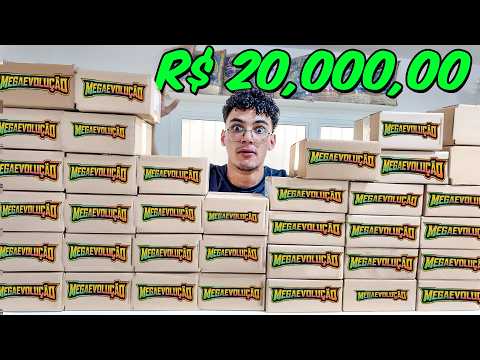 ABRI R$ 20,000 MIL REAIS em CARTAS POKEMON de MEGA EVOLUÇÃO