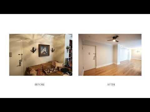Transitional Gut Renovation & Apartment Interiors Before & After - 70 E 10th St
