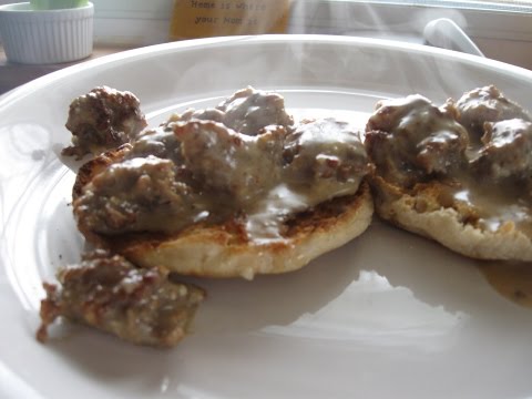 Bob Evans(zesty) Sausage, Biscuits and Gravy - Video -...