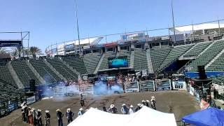 preview picture of video 'Pro Bull Riding Opening PBR Blue DEF Velocity Tour Carson CA 7/6/14'